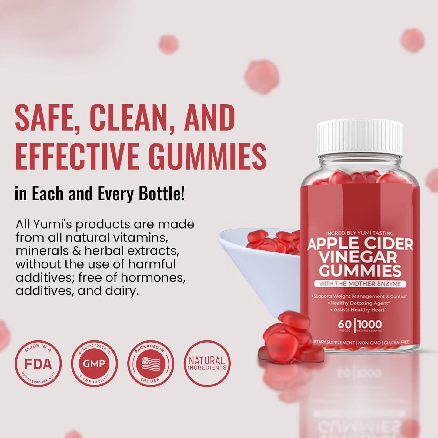 Gommes nutritives au vinaigre de cidre pour la maison