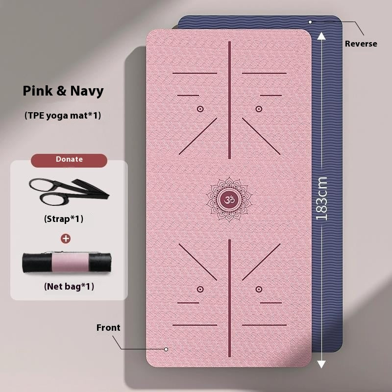 TPE Thickened Non-Slip Yoga Mat - KISA Store