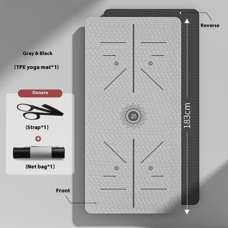 TPE Thickened Non-Slip Yoga Mat - KISA Store