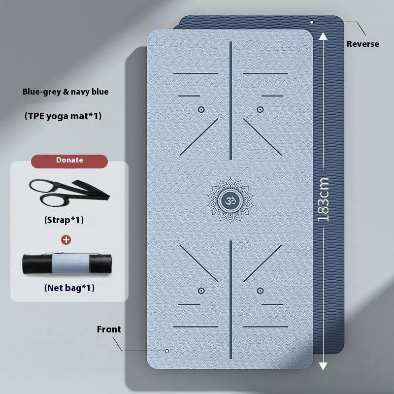 TPE Thickened Non-Slip Yoga Mat - KISA Store