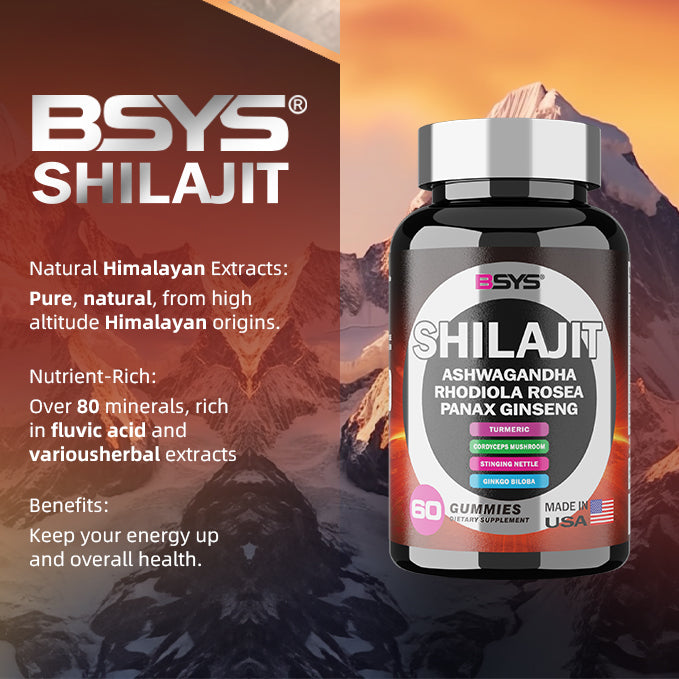 BSYS 8 EN 1 GÉLULES DE SHILAJIT 60'S