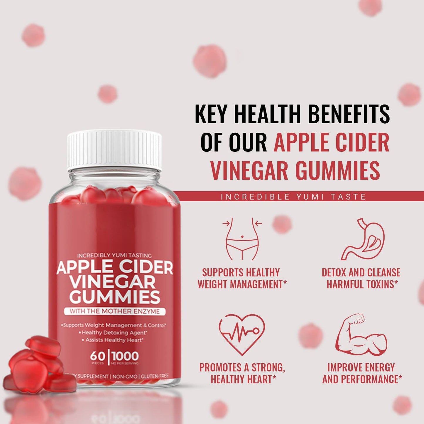 Gommes nutritives au vinaigre de cidre pour la maison