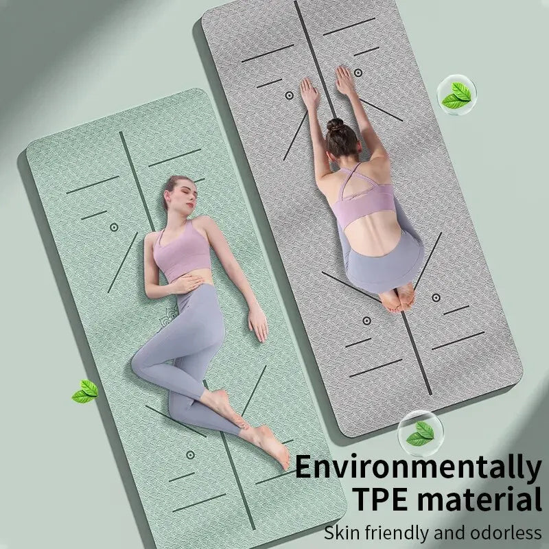 TPE Thickened Non-Slip Yoga Mat - KISA Store