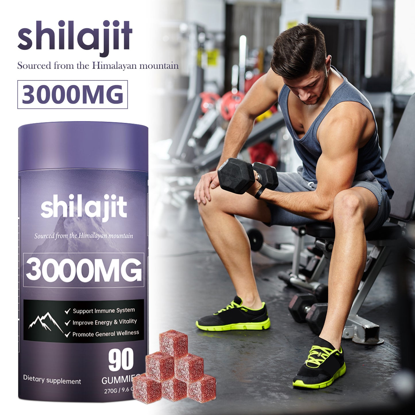 Suppléments de bonbons mous Shilajit de l'Himalaya
